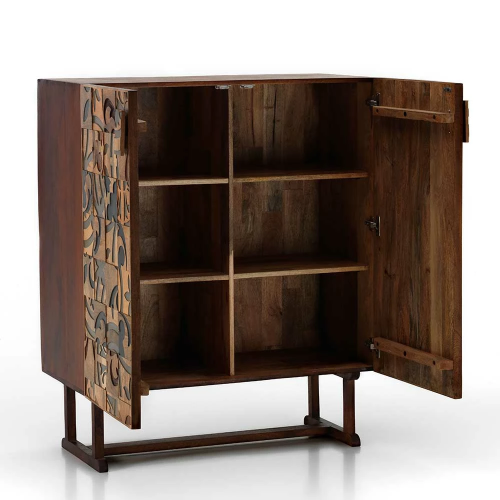 Auslauf 🥰 100x120x45 2-türiger Schrank Mit Bügelgestell - Lakrym 🔥 – Bild 4