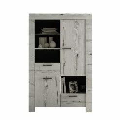 Blitzangebot 😉 102x158 Wohnraum Highboard In Weißeiche - Izento 🧨