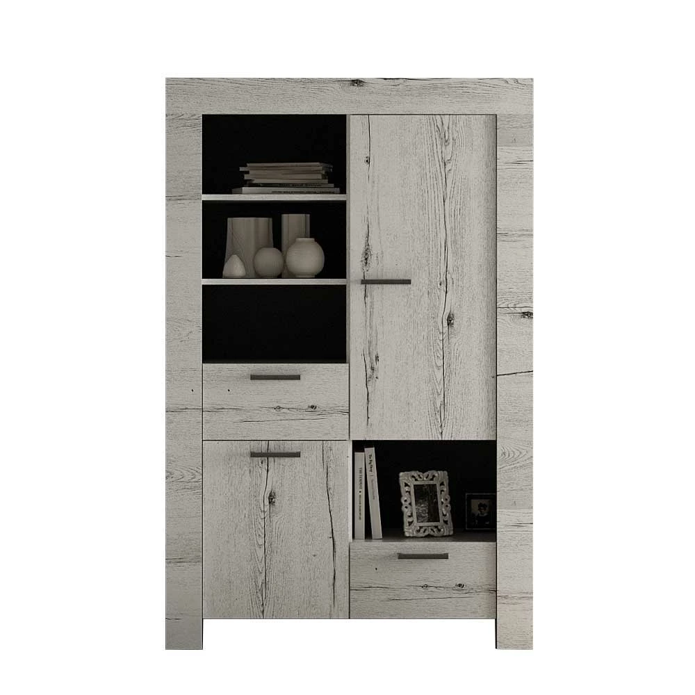 Blitzangebot 😉 102x158 Wohnraum Highboard In Weißeiche - Izento 🧨