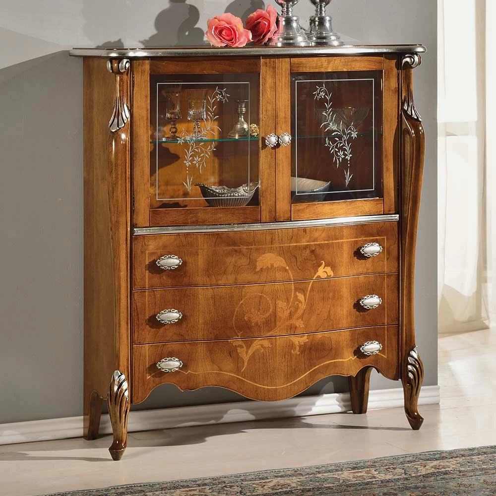 Angebote 😀 107x120x40 Highboard Im Italienischen Stil - Carlenna 👍