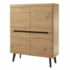Billig 🥰 107x134x40 Skandi Highboard 4-türig - Olcian 🎉