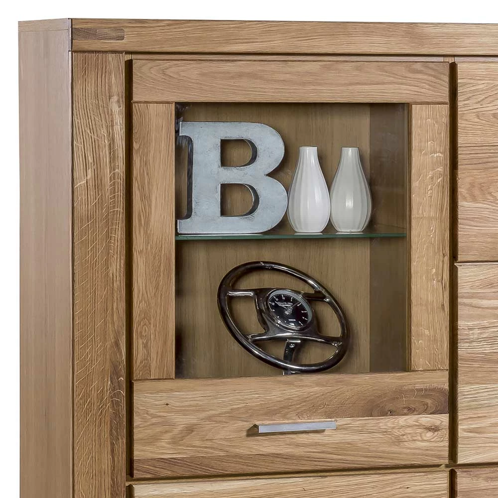 Angebote ✨ 108x140x40 Wildeiche Highboard 4-türig - Maila 🥰 – Bild 3