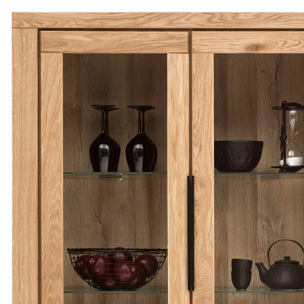 Auslauf 👏 108x141x40 Vitrinenschrank 4-türig - Nelenia 🌟 – Bild 4