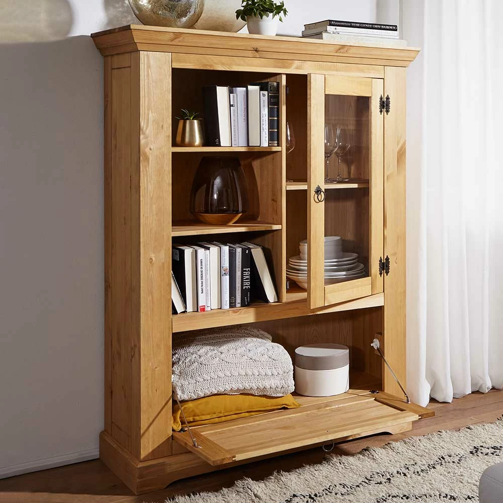 Bestpreis ⭐ 108x152x42 Landhaus Highboard Aus Massivholz - Xulan 🤩 – Bild 3