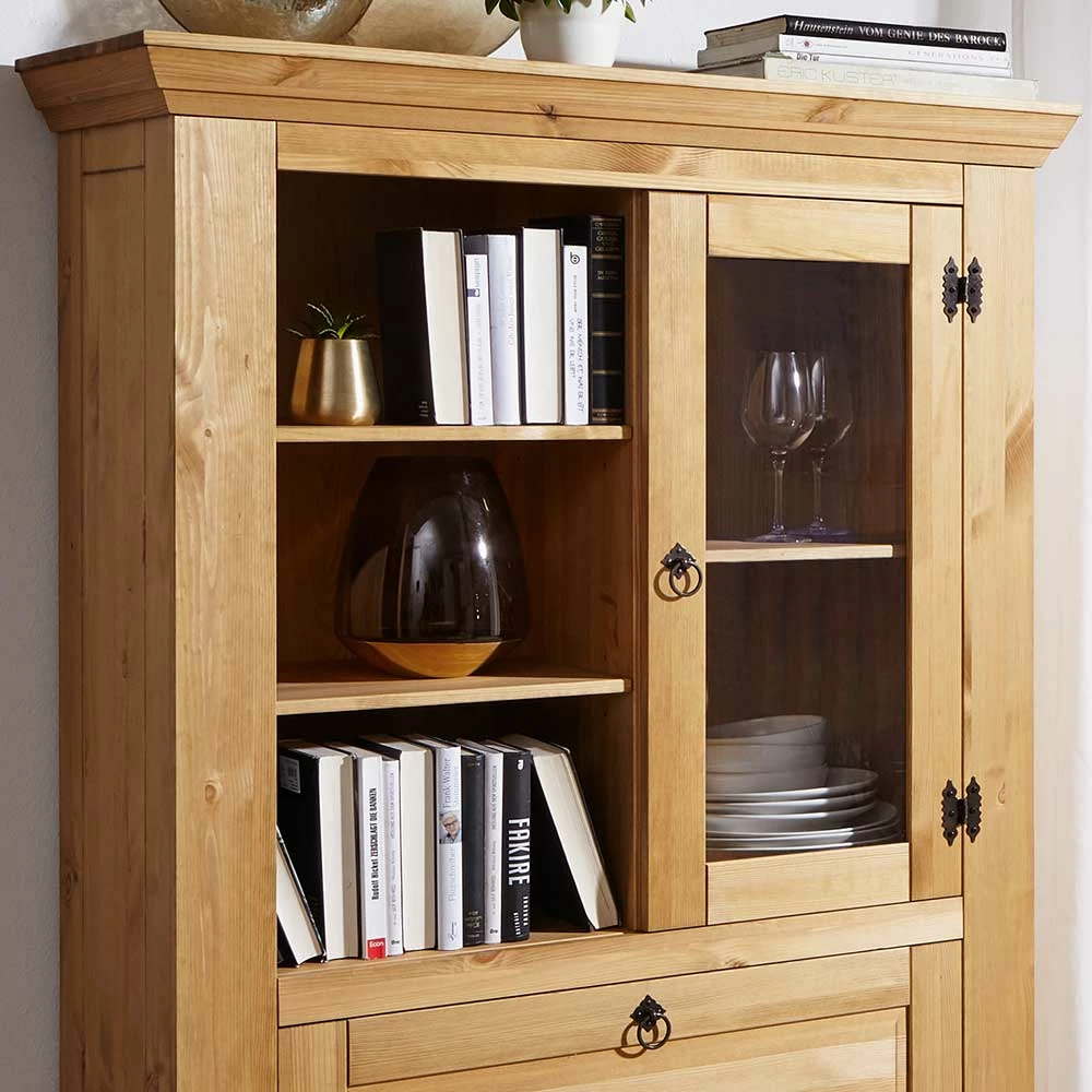 Bestpreis ⭐ 108x152x42 Landhaus Highboard Aus Massivholz - Xulan 🤩 – Bild 5