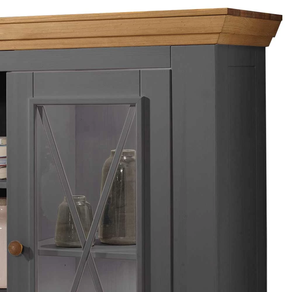 Rabatt 💯 108x152x42 Landhaus Schrank In Grau - Ustricia 😀 – Bild 4