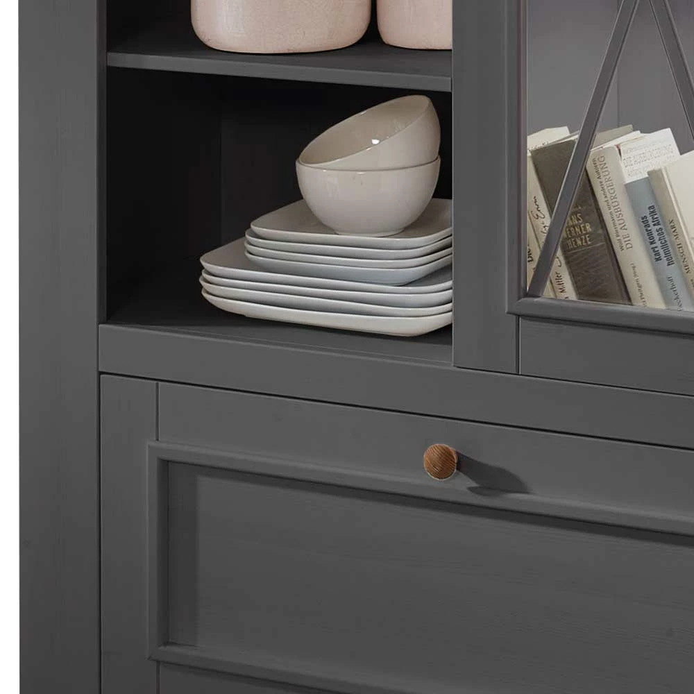 Rabatt 💯 108x152x42 Landhaus Schrank In Grau - Ustricia 😀 – Bild 5