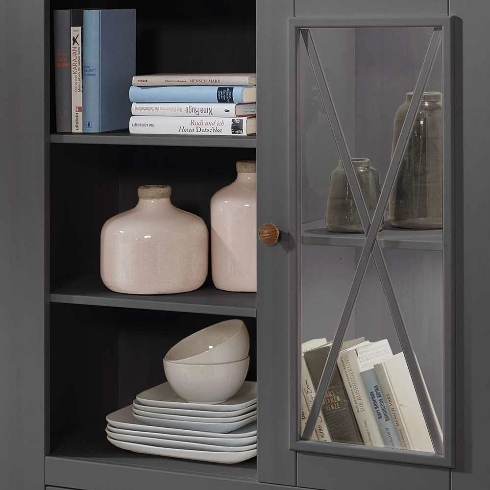 Rabatt 💯 108x152x42 Landhaus Schrank In Grau - Ustricia 😀 – Bild 6