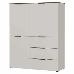 Brandneu 🥰 109x146x40 Hochwertiges Highboard In Hellgrau - Anlogian 🧨