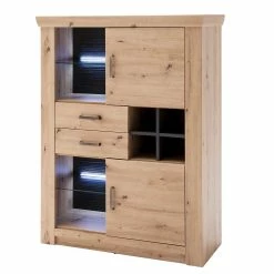 Billig ✨ 110x146x45 Highboard Mit Offenen Fächern - Wykina 🧨