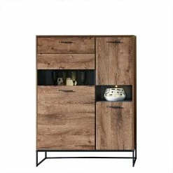 Aktion ⭐ 110x148x38 Highboard Im Factory Style - Xindus 😉