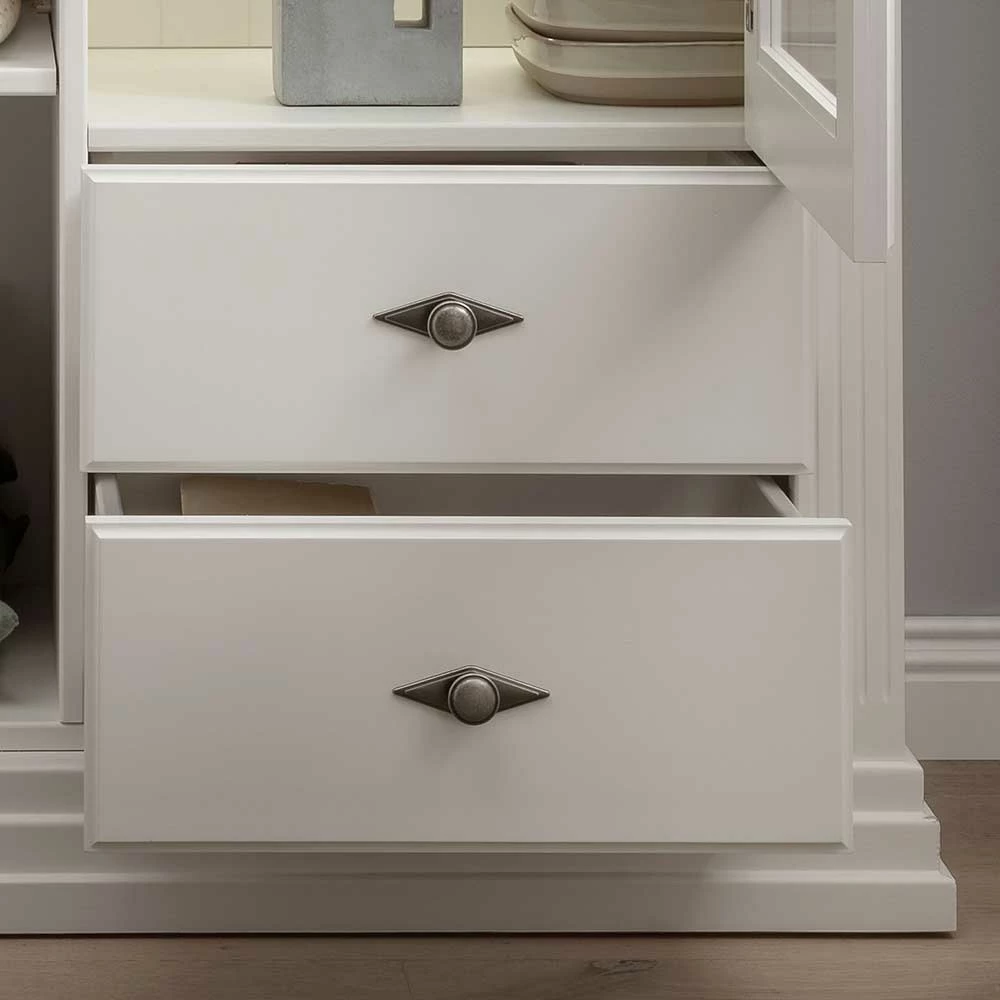 Aktion 😍 113x134x45 Landhaus Highboard Mit Glas-Einsatz - Henry 💯 – Bild 4