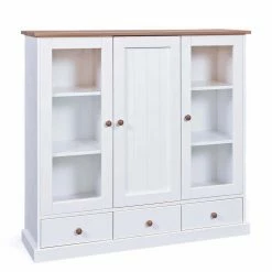 Beste Bewertungen von ✔️ 120 Cm Hohe Sideboard Vitrine Weiß Braun - Vatina 😀