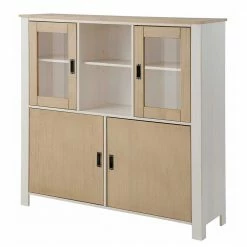Bestes Angebot 🔔 125x120x35 Highboard Scandi Style Zweifarbig - Airina 😀