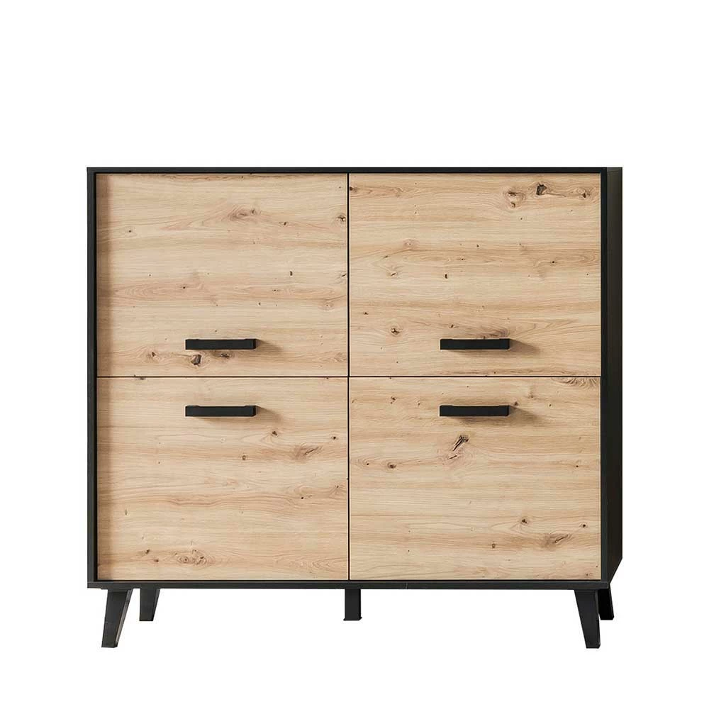 Bester Verkauf 🎉 126x118x40 4-türige Kommode Modern - Paniera 👍