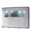 Angebote 🔔 160x117x42 Hohes Sideboard In Weiß Hochglanz - Secrema 🔥