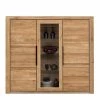 Coupon 🎁 160x141x40 Wohnzimmerschrank Mit Glaseinsatz - Nelenia ✔️