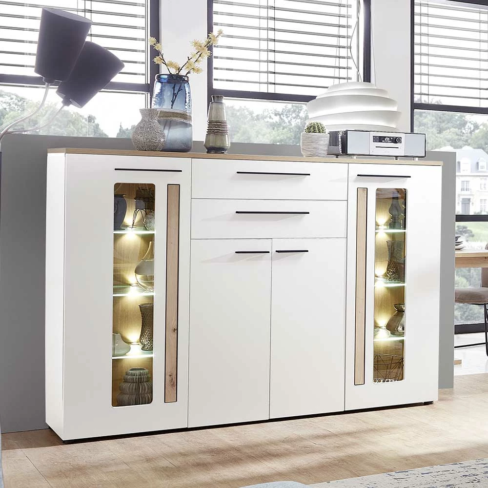 Angebote 🧨 180x133x37 Wohnzimmerschrank Mit Licht LED - Cicek 😉 – Bild 2
