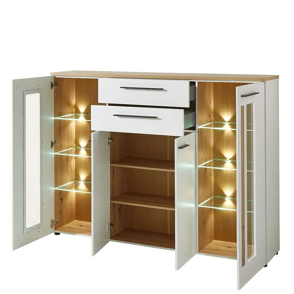 Angebote 🧨 180x133x37 Wohnzimmerschrank Mit Licht LED - Cicek 😉 – Bild 4