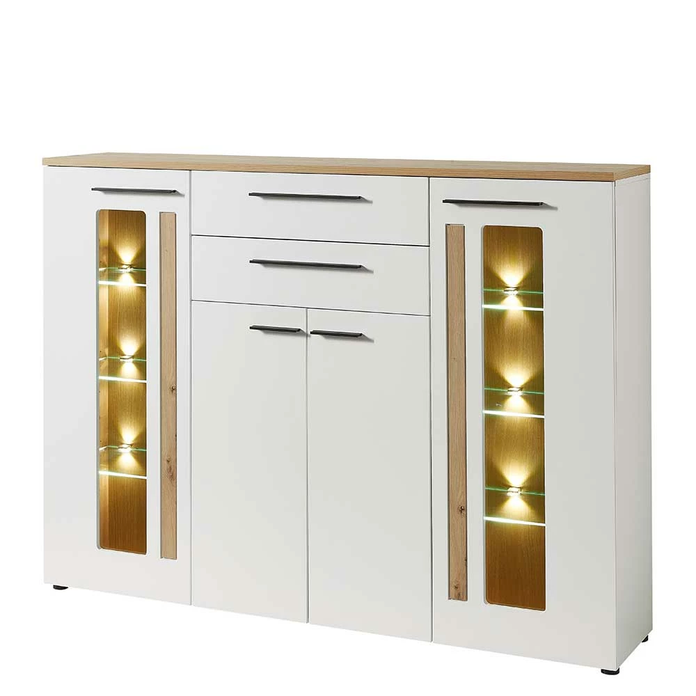Angebote 🧨 180x133x37 Wohnzimmerschrank Mit Licht LED - Cicek 😉