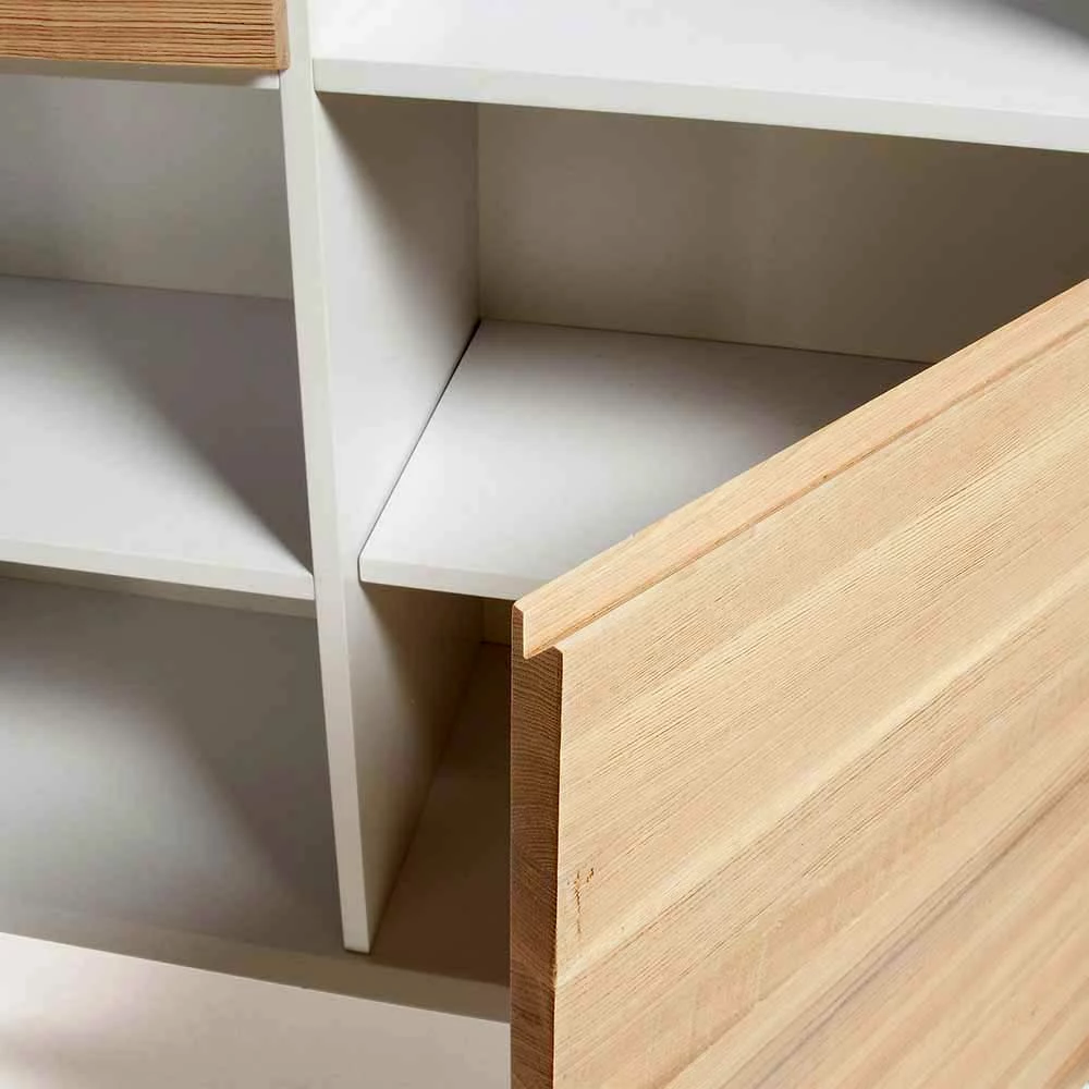 Coupon 👍 2-türiges Highboard Ivorino Vier Offene Fächer ✨ – Bild 4