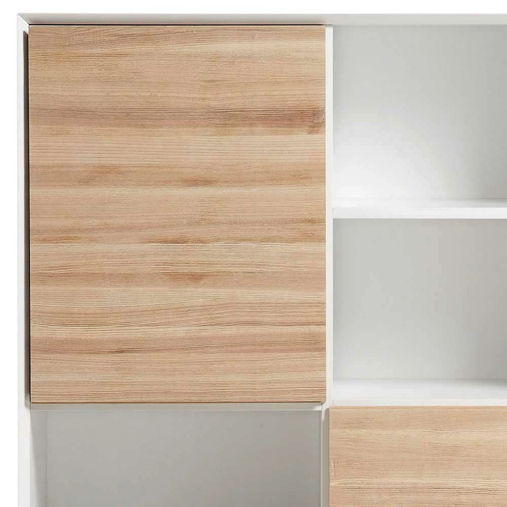 Coupon 👍 2-türiges Highboard Ivorino Vier Offene Fächer ✨ – Bild 6