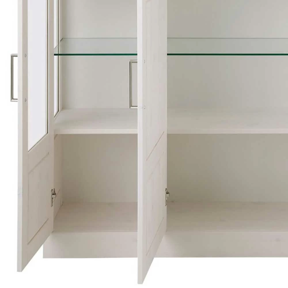 Billig ⌛ 3-türiges Country Highboard In Weiß Lasiert - Nedrina 🔔 – Bild 4