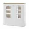 Top 10 🔔 3-türiges Highboard Vitrine Beleuchtet LED - Caldri 🎁
