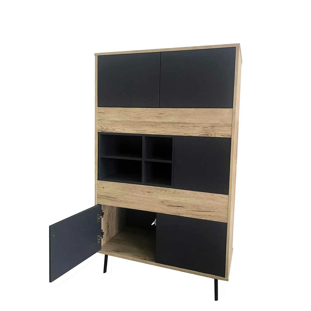Coupon 😉 78x130x39 Wohnraum Highboard 5-türig - Drondo 💯 – Bild 4