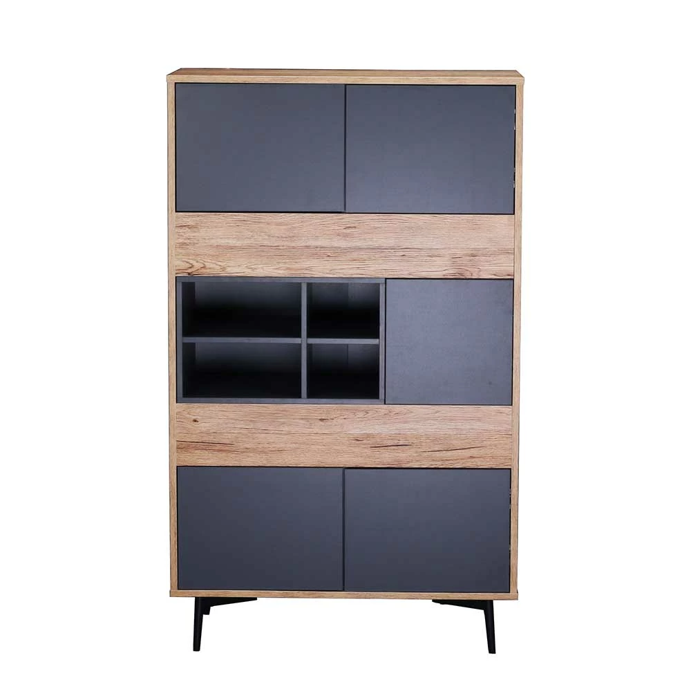 Coupon 😉 78x130x39 Wohnraum Highboard 5-türig - Drondo 💯