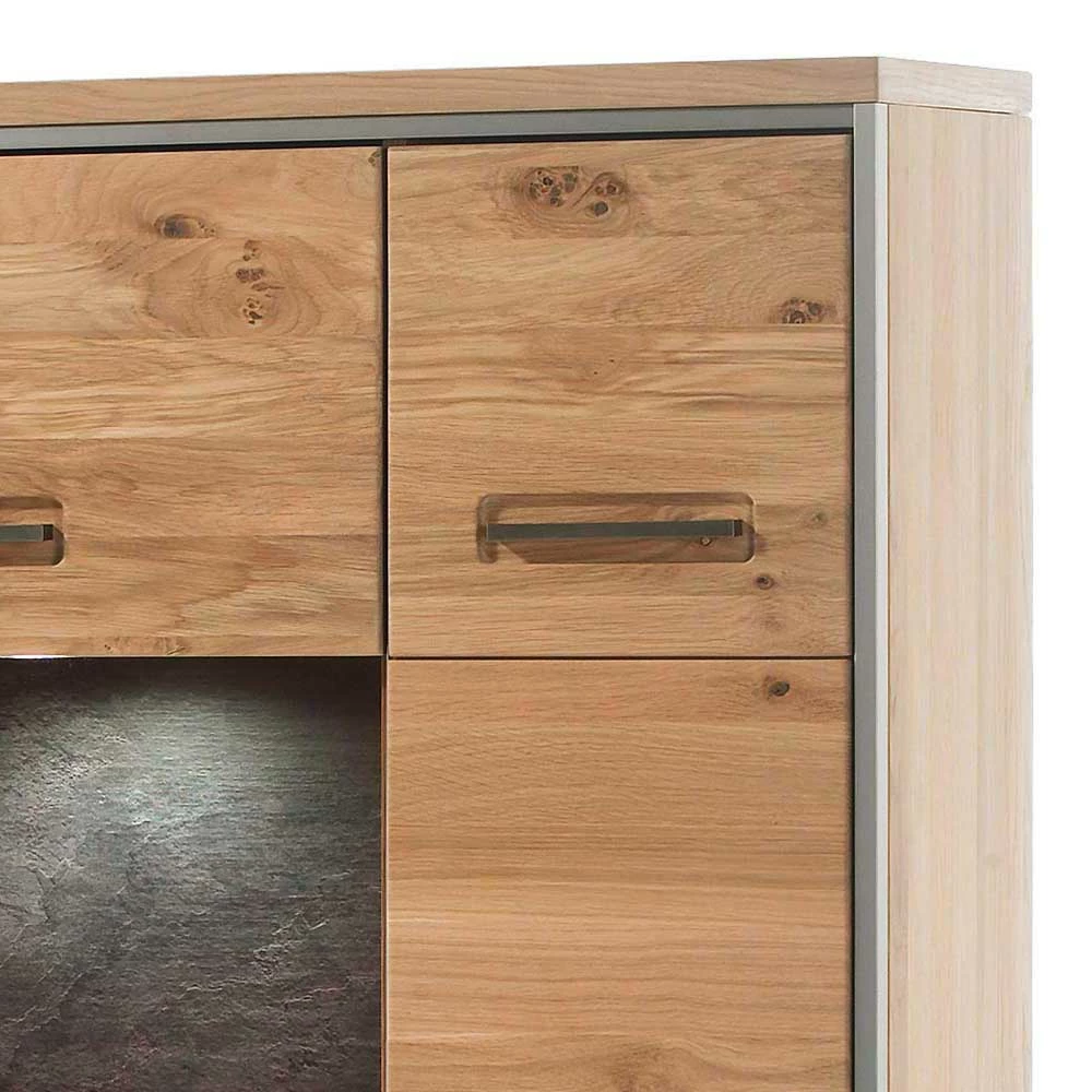 Beste Bewertungen von ⌛ 94x136x39 Highboard In Eiche Bianco Furnier - Hannica 😍 – Bild 4