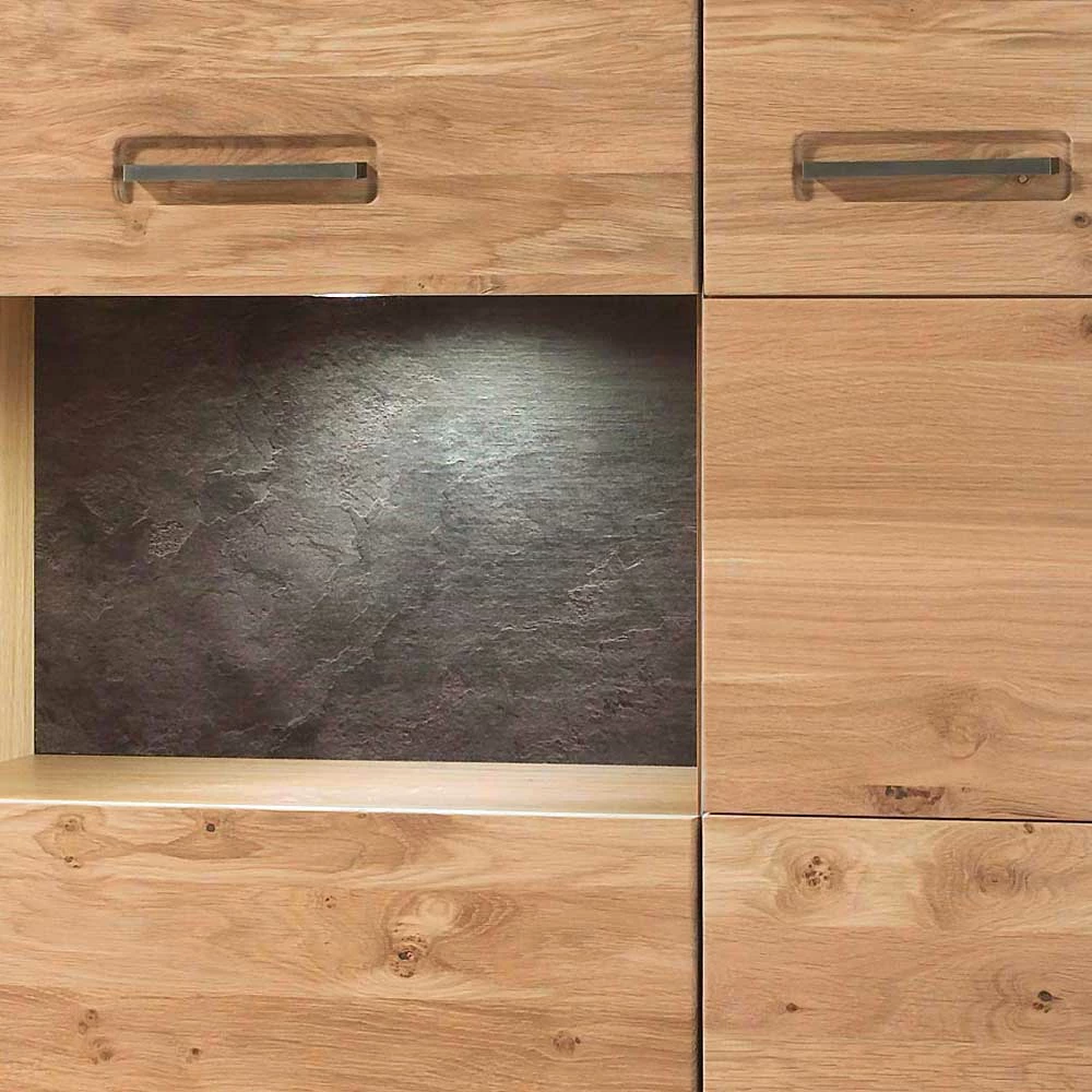 Beste Bewertungen von ⌛ 94x136x39 Highboard In Eiche Bianco Furnier - Hannica 😍 – Bild 5