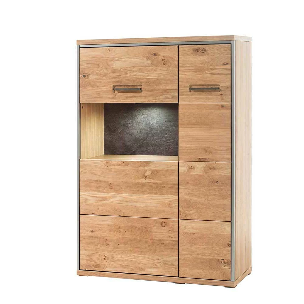 Beste Bewertungen von ⌛ 94x136x39 Highboard In Eiche Bianco Furnier - Hannica 😍