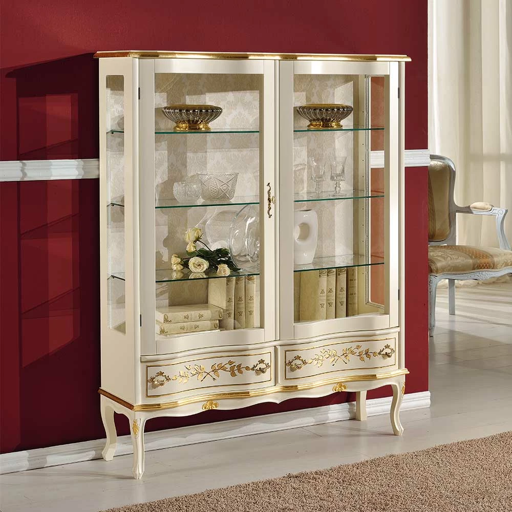 Budget ✨ Barock Design Vitrine In Weiß & Gold - Iviada 😍