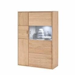 Bestes Angebot 😍 Design Highboard Vernella Aus Eiche Bianco ⭐