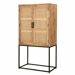 Top 10 ⭐ Design Schrank Mit Viel Bodenfreiheit Aus Rattan & Holz - Lazianus ❤️