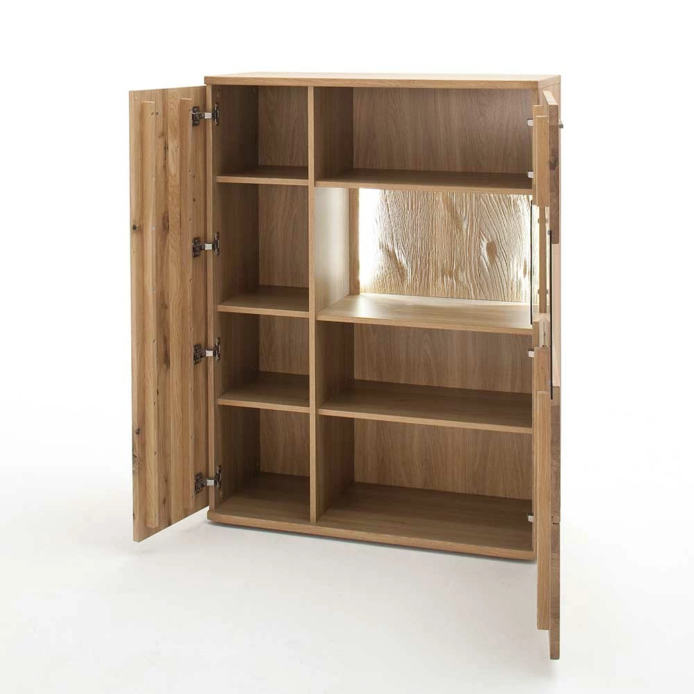 Auslauf 😉 Eiche Bianco Highboard 2-türig - Crokas ✨ – Bild 3