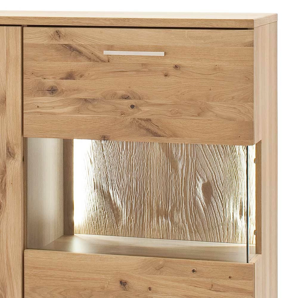 Auslauf 😉 Eiche Bianco Highboard 2-türig - Crokas ✨ – Bild 4