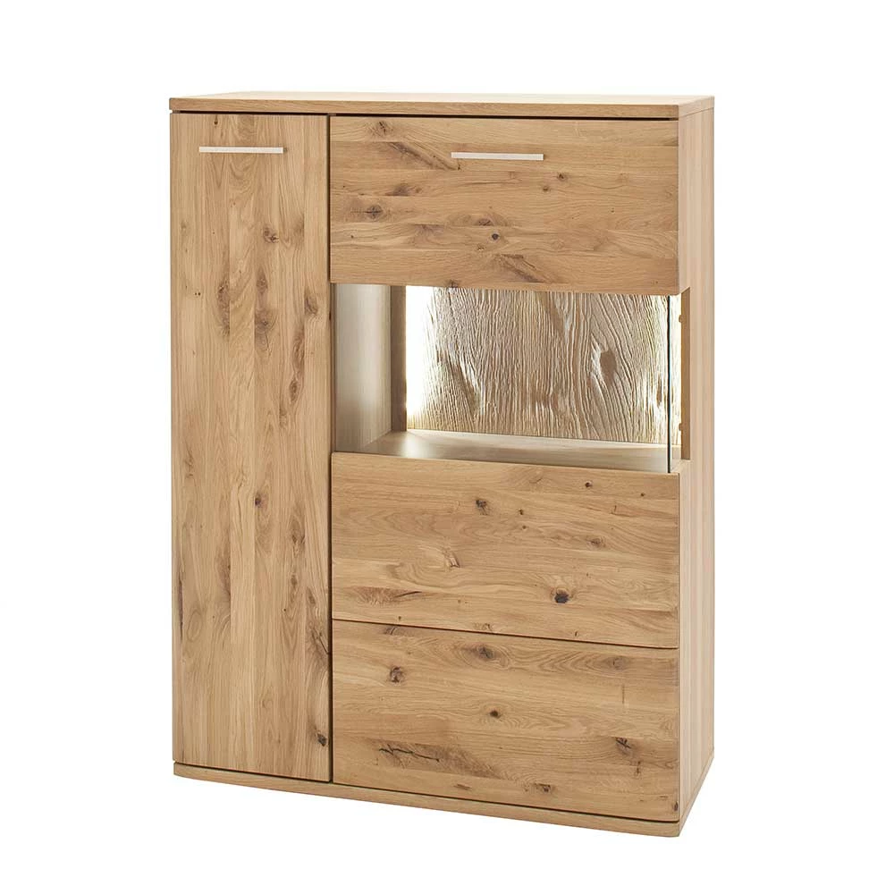 Auslauf 😉 Eiche Bianco Highboard 2-türig - Crokas ✨