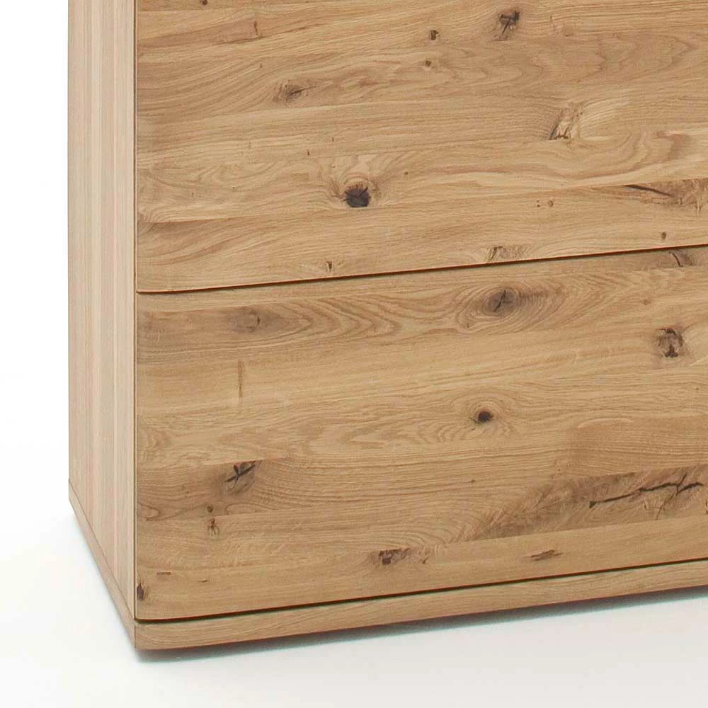 Brandneu 👍 Eiche Bianco Highboard Mit Glas Einsatz - Crokas I 💯 – Bild 5