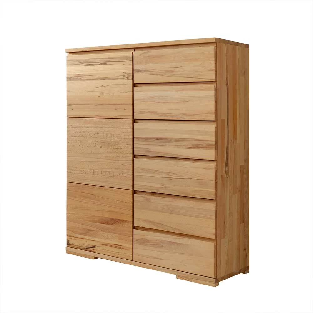 Bestes Angebot 🥰 Große Kombi-Kommode Aus Buche Massivholz - Rudacia 🛒