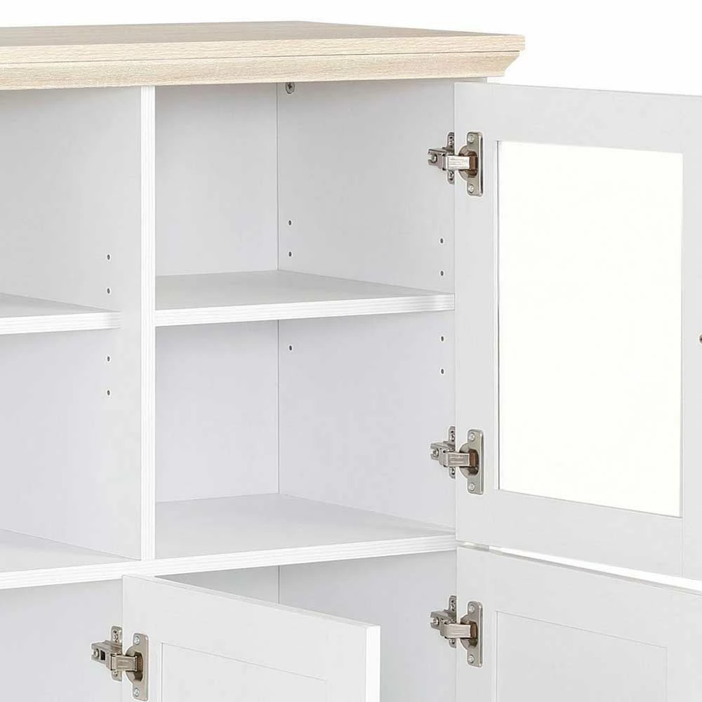 Bestes Angebot 👏 Günstiges Landhaus Highboard 125x125x35 - Akedra ✔️ – Bild 6
