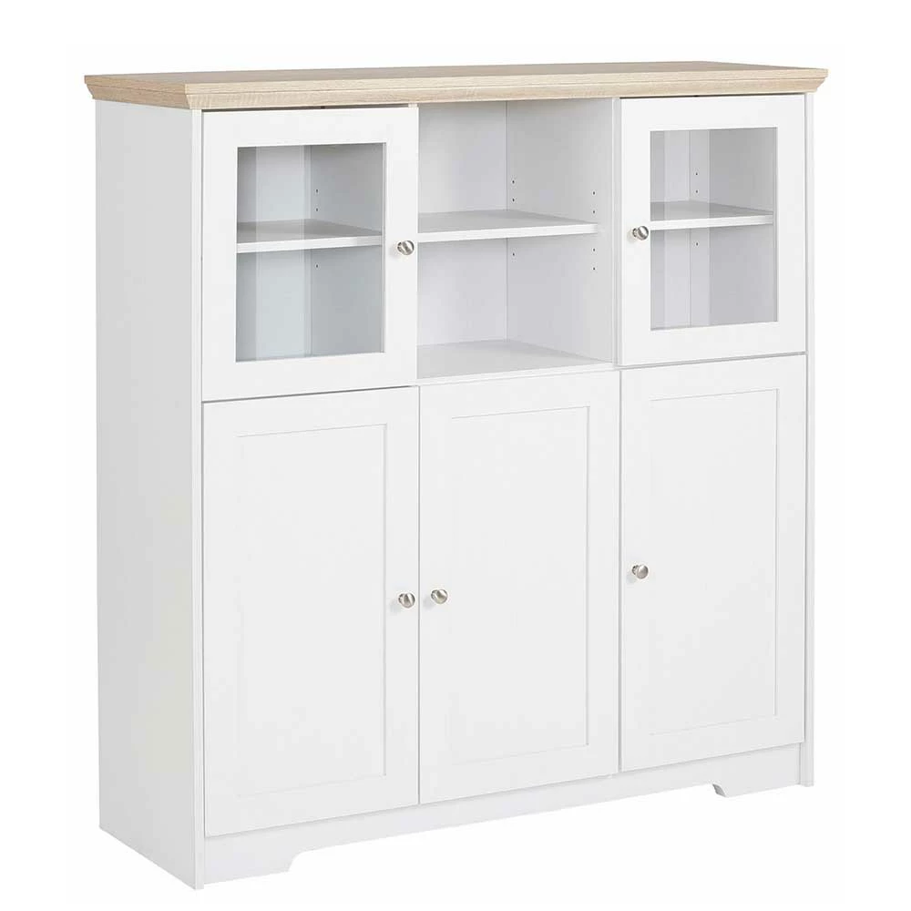 Bestes Angebot 👏 Günstiges Landhaus Highboard 125x125x35 - Akedra ✔️