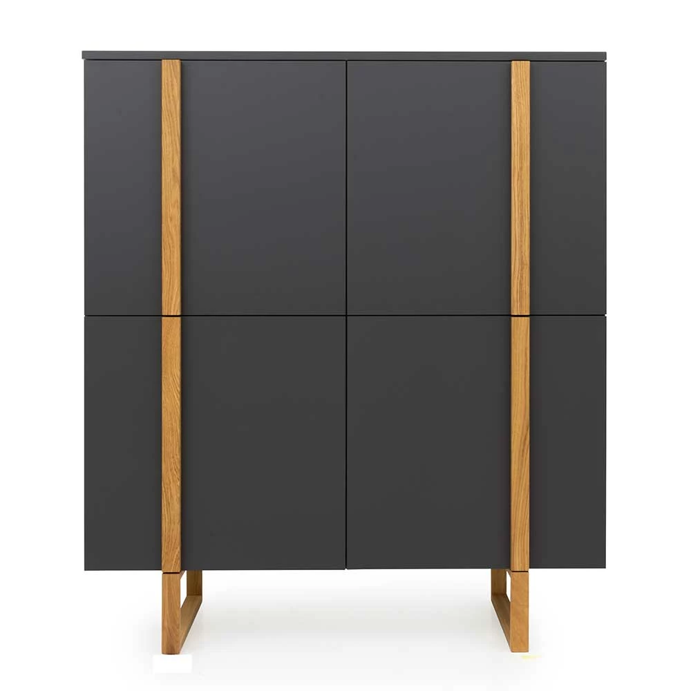 Budget 👍 Highboard In Anthrazit & Eiche - Dravus ⭐ – Bild 3