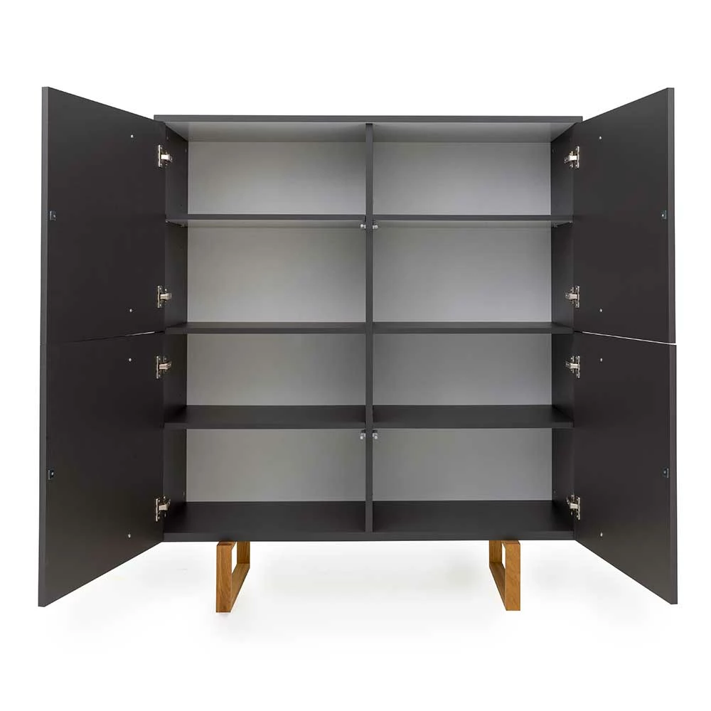 Budget 👍 Highboard In Anthrazit & Eiche - Dravus ⭐ – Bild 4