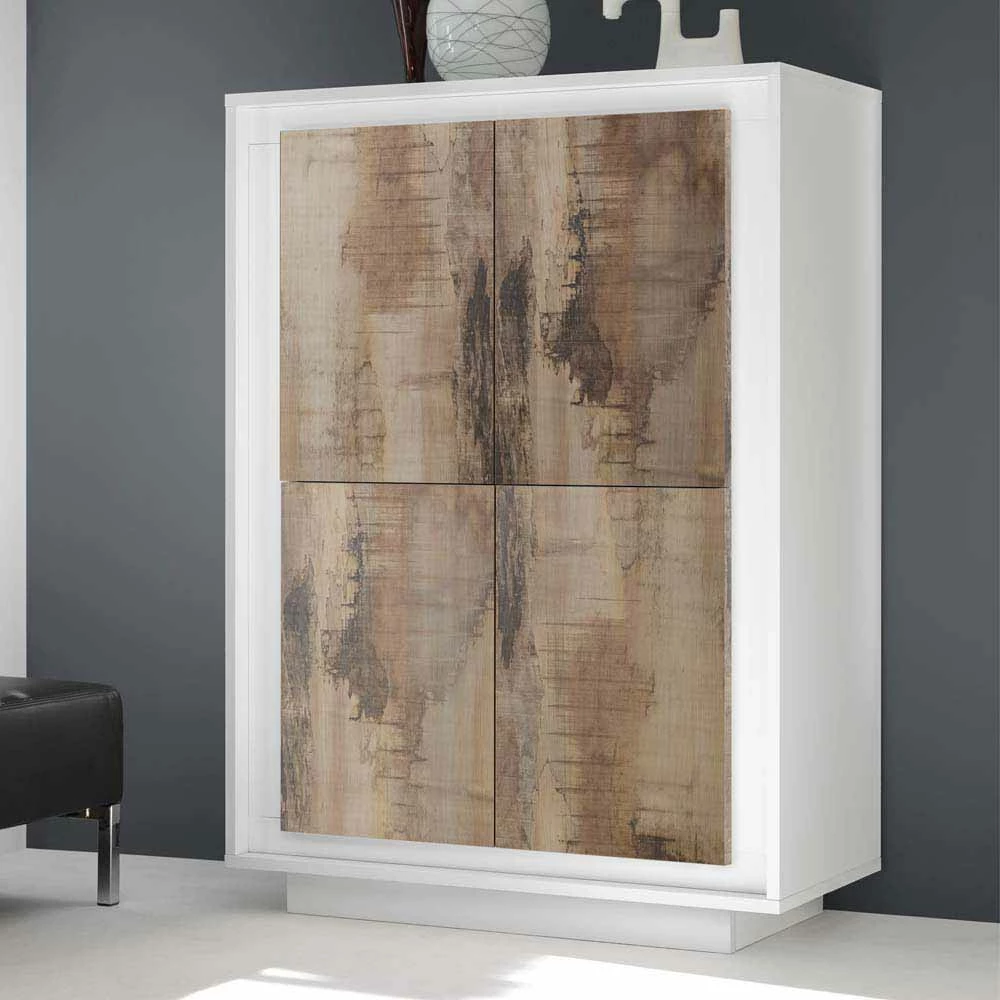 Budget 💯 Highboard In Birnbaum Holzoptik - Gentur ⭐ – Bild 2