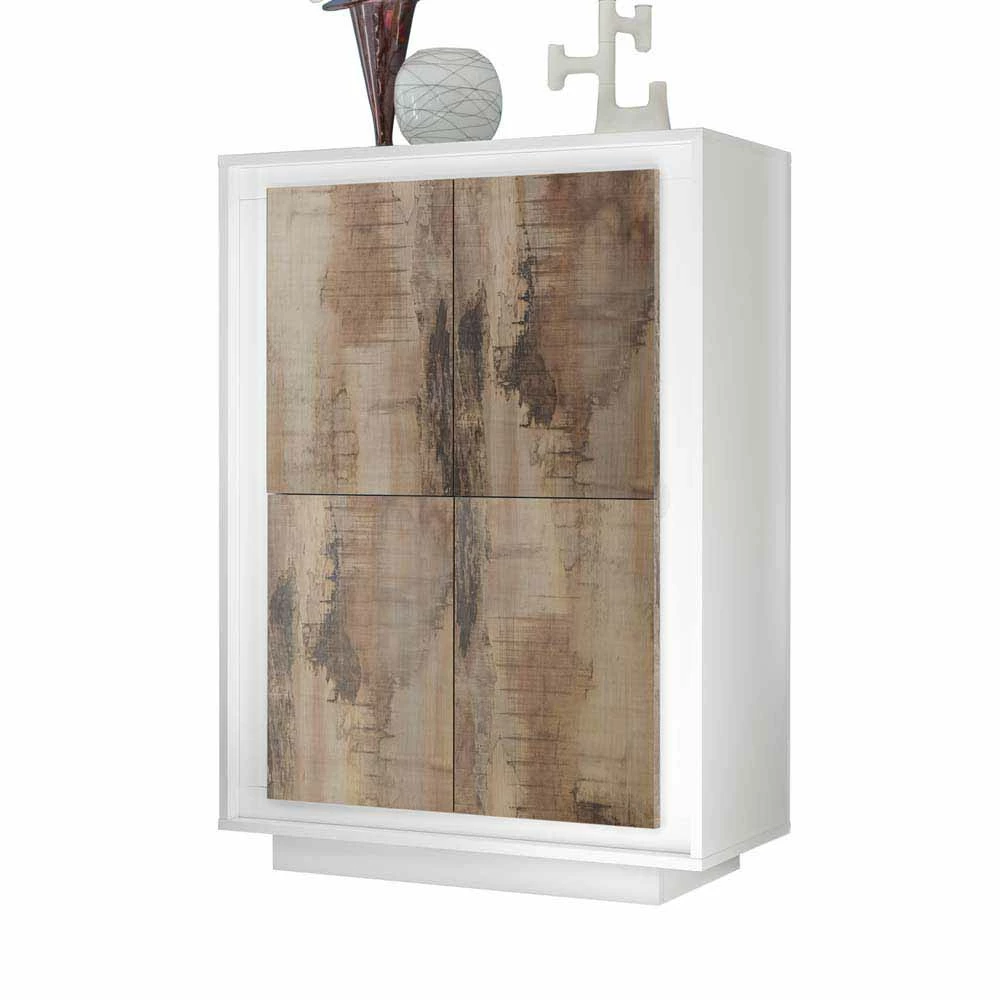 Budget 💯 Highboard In Birnbaum Holzoptik - Gentur ⭐