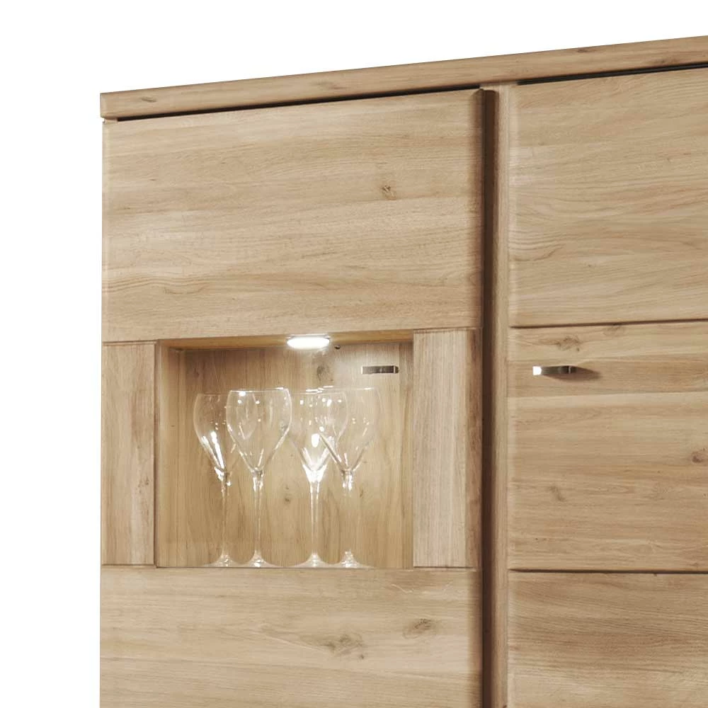 Blitzangebot 🤩 Highboard Vitrine Smonia Aus Wildeiche Bianco 🔔 – Bild 4