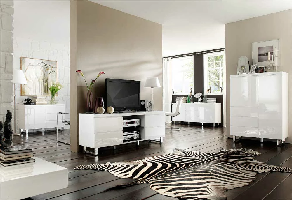 Aktion 😀 Highboard Living In Weiß 🔔 – Bild 3