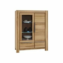 Brandneu 🌟 Kernbuche Vitrine Flanzios Mit Beleuchtung 🎉